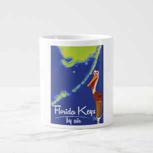 Florida Keys Pelikaan Vintage reisposter Grote Koffiekop
