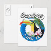 Florida keys retro logo briefkaart (Voorkant / Achterkant)
