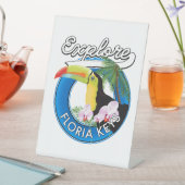 Florida Keys retro logo patch Reclamebord Met Voetstuk (Insitu)