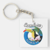 Florida keys retro logo sleutelhanger (voorkant)