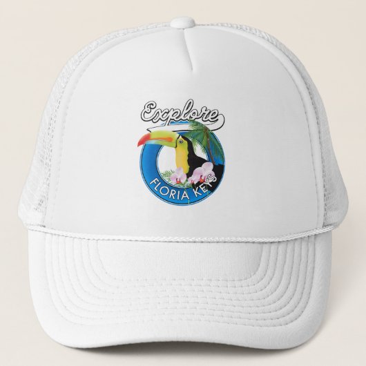 Florida keys retro logo trucker pet (Voorkant)