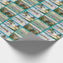 Florida Keys Scènes Collage Pattern Cadeaupapier