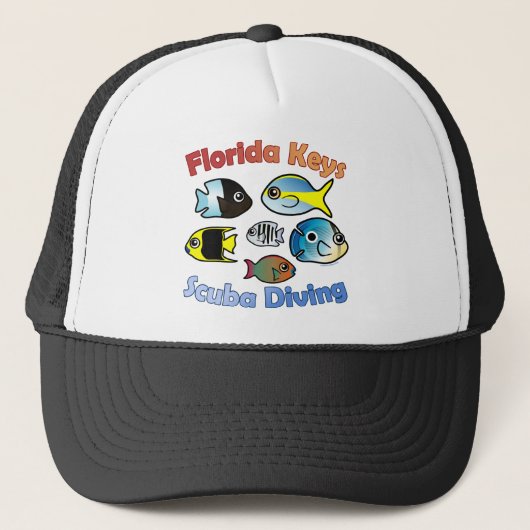 Florida Keys Scuba Diving Trucker Pet (Voorkant)