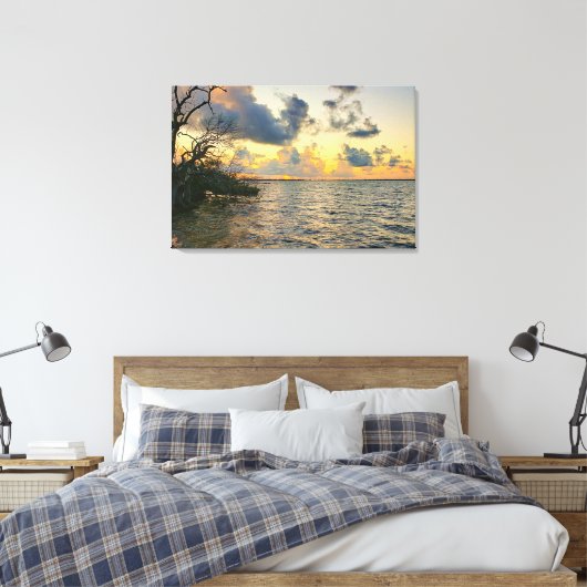 Florida Keys Sunset Mangrove Ocean Scene Canvas Afdruk (Insitu (Slaapkamer))