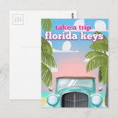 Florida Keys Travel poster Briefkaart (Voorkant / Achterkant)