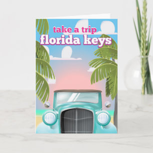 Florida Keys Travel poster Feestdagen Kaart