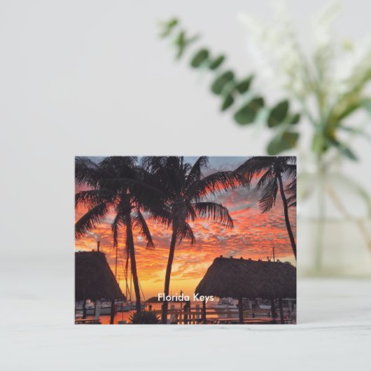 Florida Keys tropische zonsondergang Briefkaart (Staand voorkant)