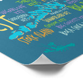 Florida Keys typografische kaart met kleurrijke na Poster (Hoek)