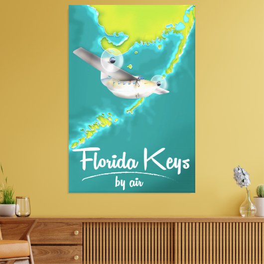 Florida Keys Vacation poster Canvas Afdruk (Insitu (Woonkamer))