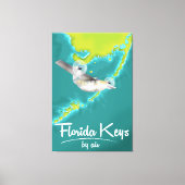 Florida Keys Vacation poster Canvas Afdruk (Voorkant)