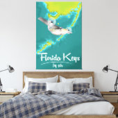 Florida Keys-vakantieposter Canvas Afdruk (Insitu (Slaapkamer))