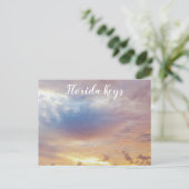 Florida Keys Vibrant Sunset Cloudscape Briefkaart (Staand voorkant)