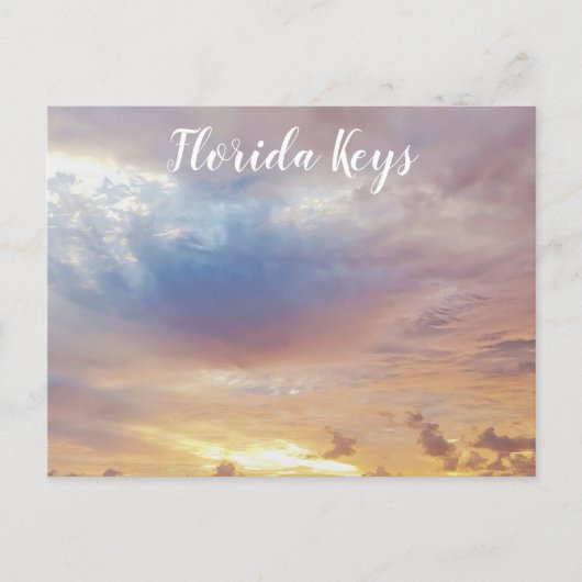 Florida Keys Vibrant Sunset Cloudscape Briefkaart (Voorkant)