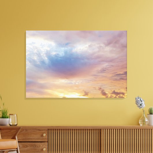 Florida Keys Vibrant Sunset Cloudscape Canvas Afdruk (Insitu (Woonkamer))