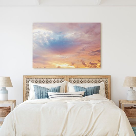 Florida Keys Vibrant Sunset Cloudscape Canvas Afdruk