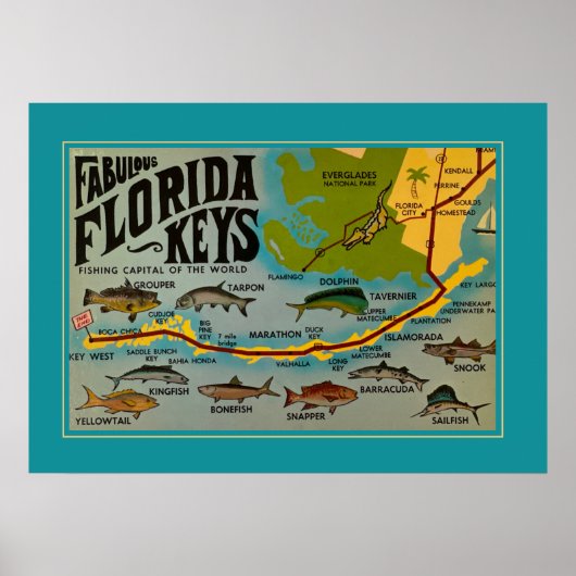 Florida Keys Vis Poster (Voorkant)