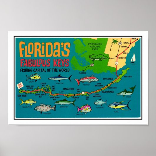Florida Keys Visprint Poster (Voorkant)
