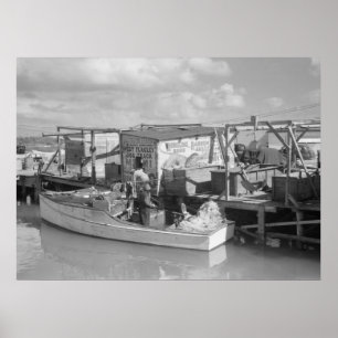 Florida Keys Vist, 1938 Poster