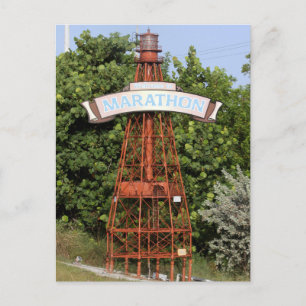 Florida Keys: Welkom bij Marathon bord langs U.S.1 Briefkaart