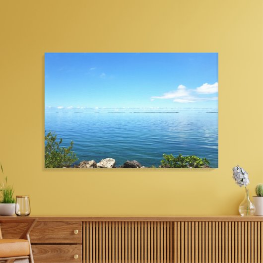 Florida Keys zonsondergang over moerassig waterlan Canvas Afdruk (Insitu (Woonkamer))