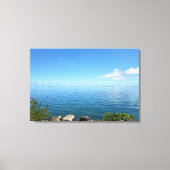 Florida Keys zonsondergang over moerassig waterlan Canvas Afdruk (Voorkant)