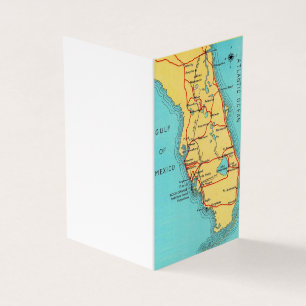 Florida  Kleurrijke Kaart Notitiekaarten