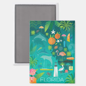 Florida koelkastmagneet magneet (Voorkant / Achterkant)