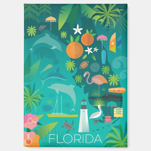Florida koelkastmagneet magneet (Voorkant)