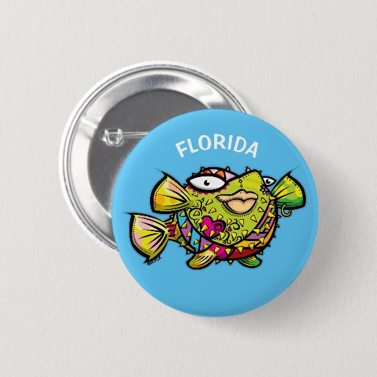 Florida kogelvis ronde button 5,7 cm (Voorkant /achterkant)