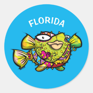 Florida kogelvis ronde sticker