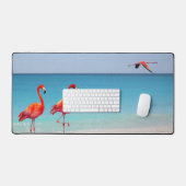 Florida Koraal Roze Flamingo's Bureaumat (Keyboard & Muis)