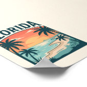 Florida Kust Zonsondergang Poster (Hoek)