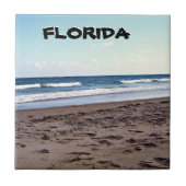 Florida Kustlijn Strand Scene Tegeltje (Voorkant)