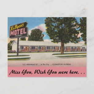 Florida, La Byer's Motel, Clewiston Briefkaart