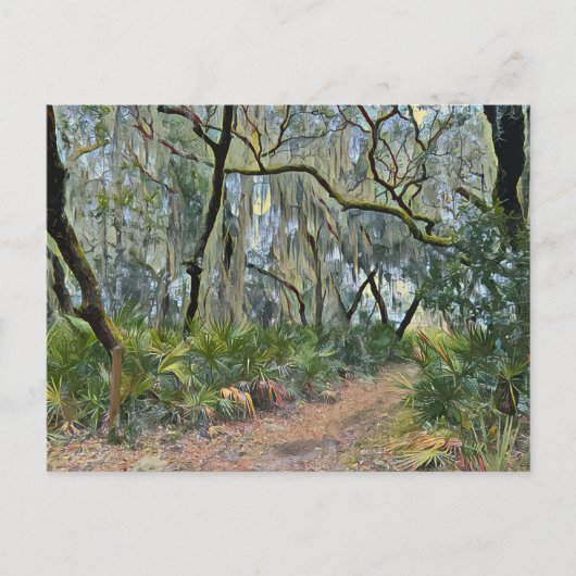 Florida Lace Spaanse mos impressionistische kunst Briefkaart (Voorkant)