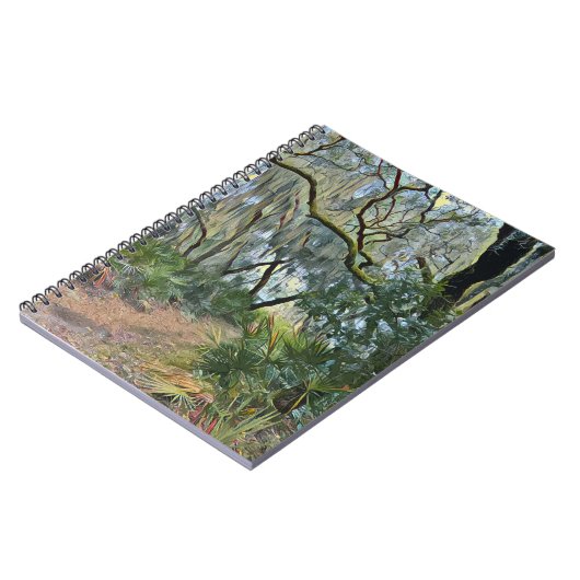 Florida Lace Spaanse mos impressionistische kunst Notitieboek (Linkerzijde)