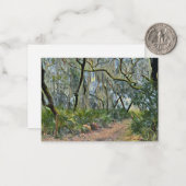 Florida Lace Spaanse mos impressionistische kunst Notitiekaartje (Voorkant / Achterkant in situ)