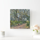 Florida Lace Spaanse mos impressionistische kunst Vierkante Klok (Huis)