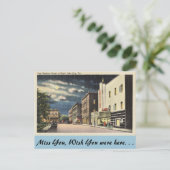 Florida, Lake City, East Madison St. 's nachts. Briefkaart (Staand voorkant)