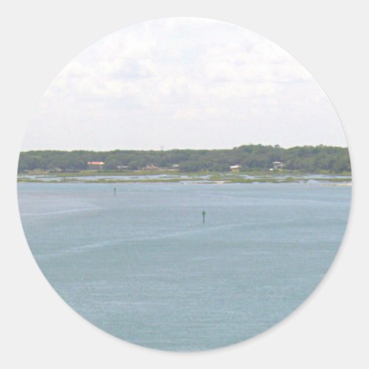 Florida Lake Ronde Sticker (Voorkant)