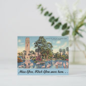 Florida, Lake Wales, Bok Singing Tower Briefkaart (Staand voorkant)