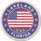 Florida, Lakeland Sticker (Voorkant)