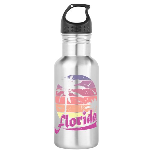 Florida Land der Palmen Waterfles (Voorkant)