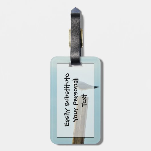 Florida Laughing Gull Easy ID Personal Bagagelabel (Achterkant verticaal)