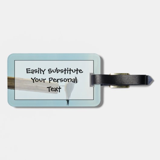 Florida Laughing Gull Easy ID Personal Bagagelabel (Achterkant horizontaal)