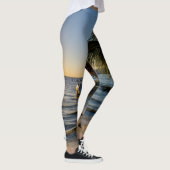 Florida Leaning Palm Tree Sunset Leggings (Rechts)