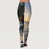 Florida Leaning Palm Tree Sunset Leggings (Achterkant)