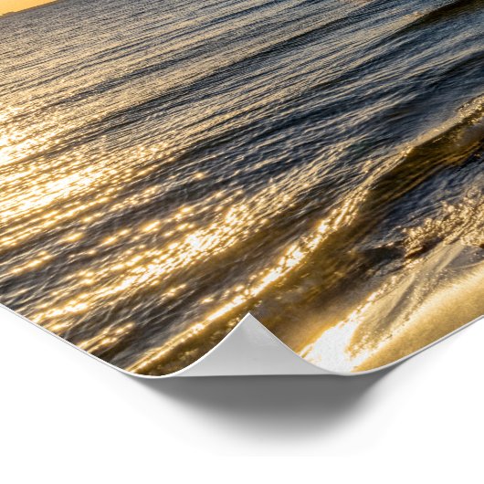 Florida Leaning Palm Tree Sunset Poster (Hoek)
