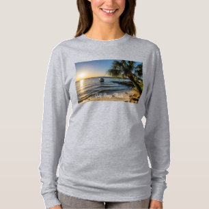 Florida Leaning Palm Tree Sunset Shirt met lange m
