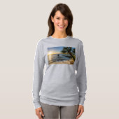 Florida Leaning Palm Tree Sunset Shirt met lange m (Voorkant volledig)